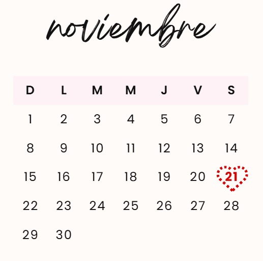 Calendario del evento